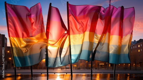A Rainbow Flag And Red Ribbon For World Aids Day , Background Images , Hd Wallpapers, Background Image