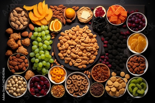 Assorted Healthy Snacks from Above