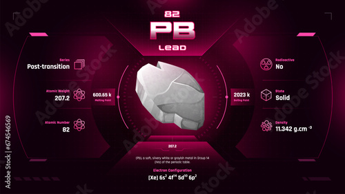 Lead Parodic Table Element 82-Fascinating Facts and Valuable Insights-Infographic vector illustration design