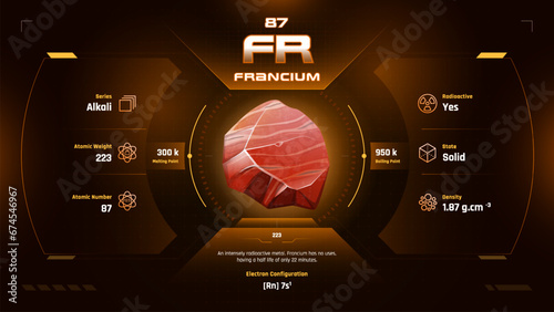Francium Parodic Table Element 87-Fascinating Facts and Valuable Insights-Infographic vector illustration design
