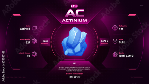 Actinium Parodic Table Element 89-Fascinating Facts and Valuable Insights-Infographic vector illustration design