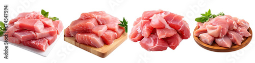 Raw chicken meat  Hyperrealistic Highly Detailed Isolated On Transparent Background Png File photo