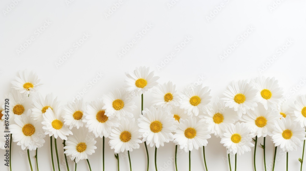 Obraz premium design white flower background minimalist illustration minimal plant, nature beautiful, composition leaf design white flower background minimalist