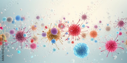 Colorful Viruses, AI generated