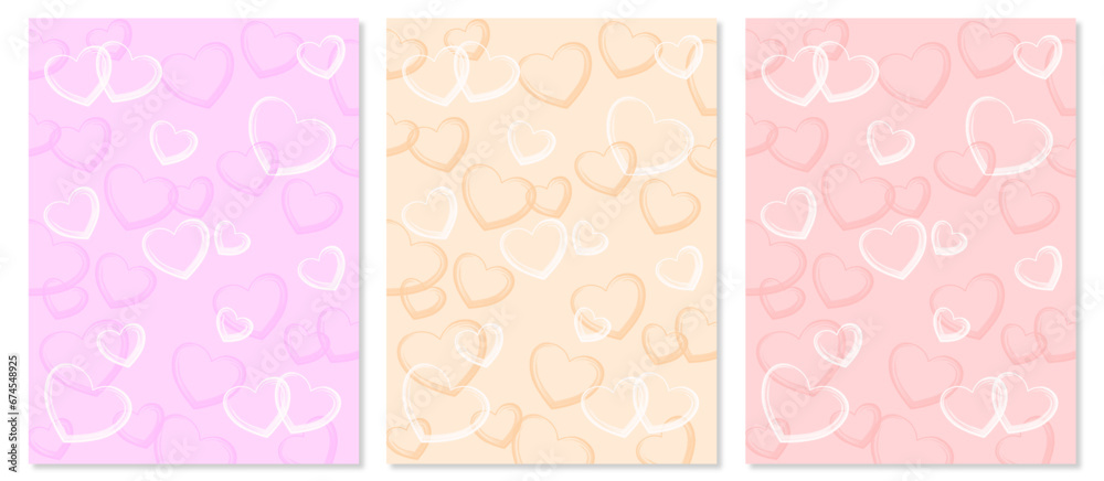 set of pink backgrounds