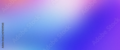 Blue purple blurred gradient background. Grainy, abstract, wave, noise texture, copy space. Poster banner backdrop design