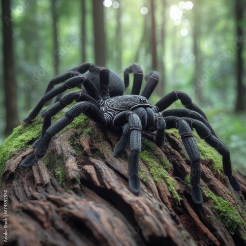 spider in the forest animal background for social media