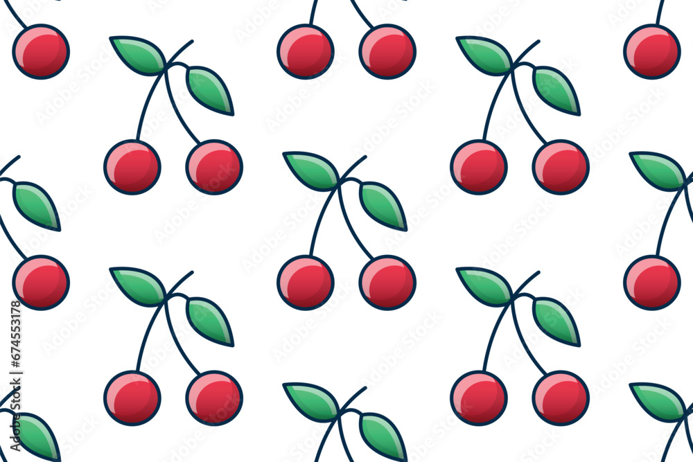 cherries seamless pattern cherries seamless pattern