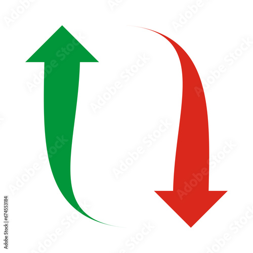 Up Down Green Red Curly Arrows Free Download Up Down Green Red Curly Arrows - GFXLoad