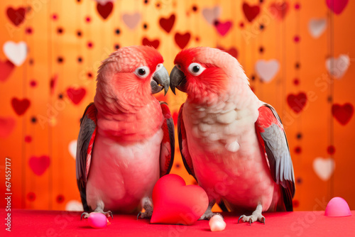 Two Lovebirds Sharing a Valentine Moment © TheCatEmpire Studio