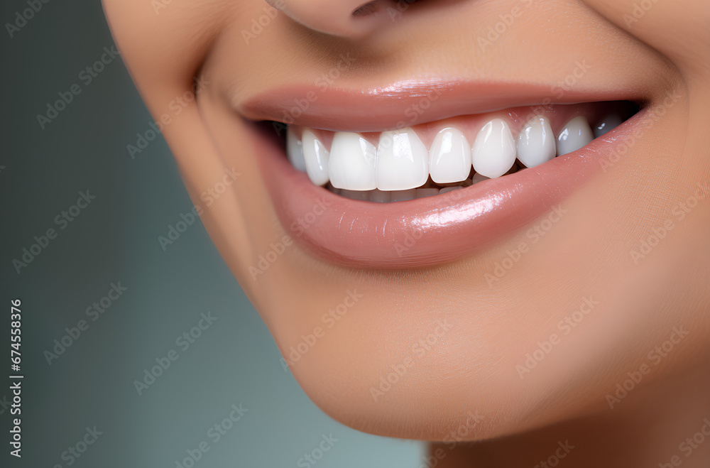 Fototapeta premium Close-Up of Woman's Radiant Smile
