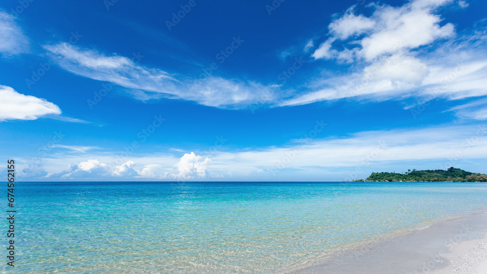 Beautiful ocean and beach landscapes outdoor nature background