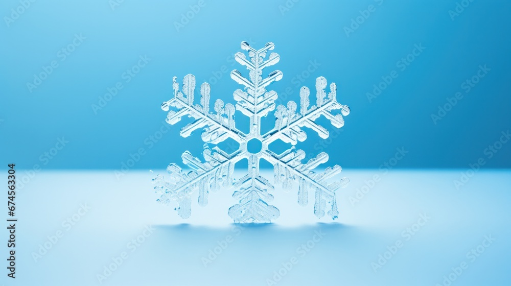 Big beautiful snowflake on blue background Big beautiful snowflake on blue background