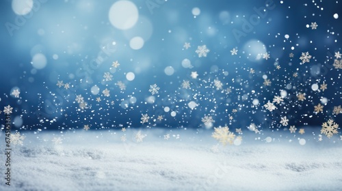 Christmas background with snowflakes © Generative Professor