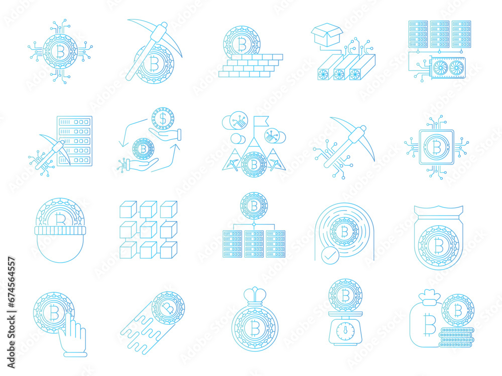 bitcoin icon set bitcoin icon set