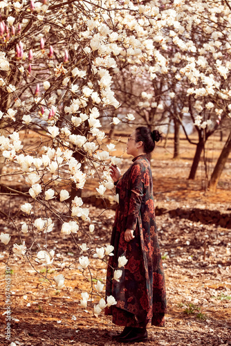 woman in a park