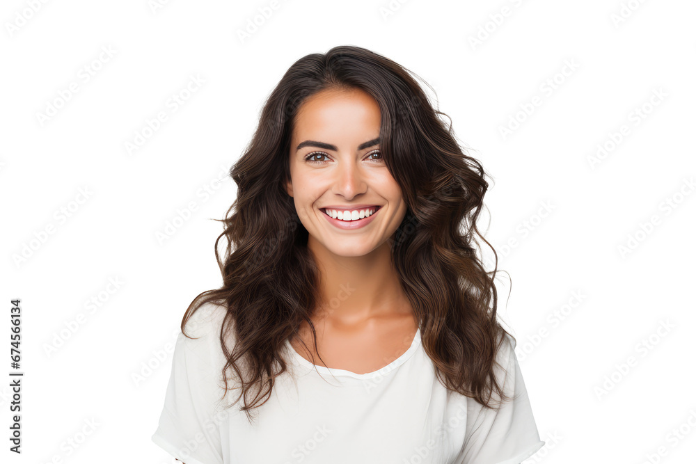 Studio portrait of a beautiful American woman with clean healthy skin isolated on transparent png background. Studio portrait of a beautiful American woman with clean healthy skin isolated on transparent png background.