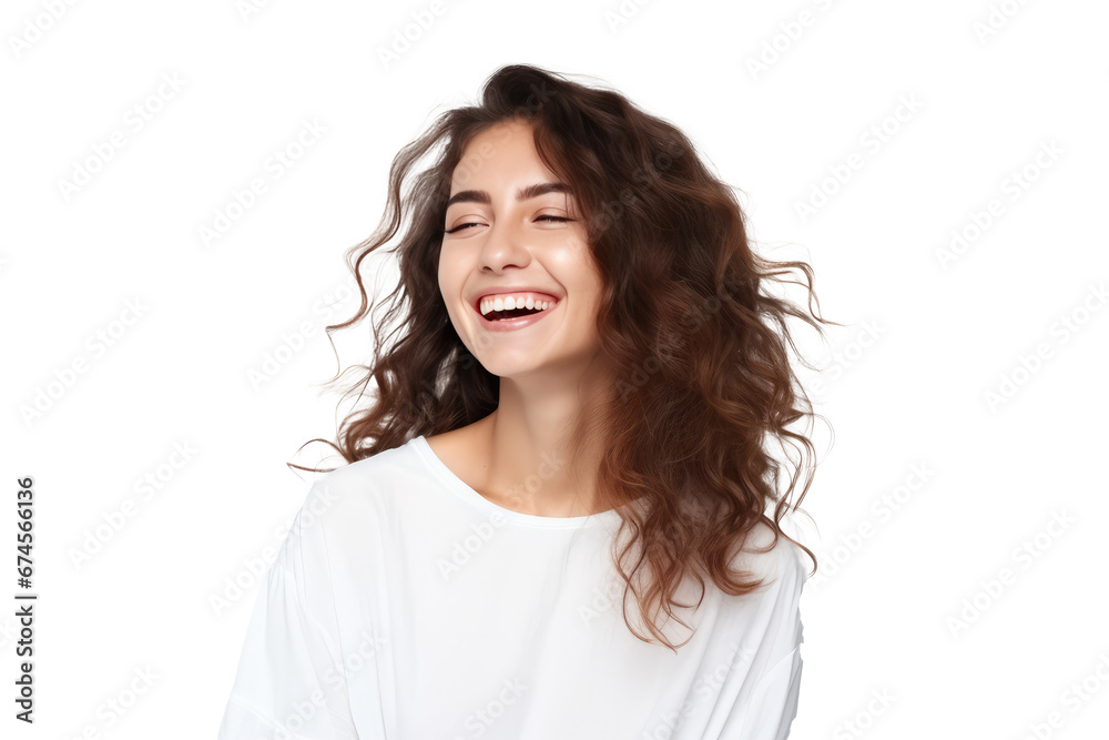 Studio portrait of a beautiful American woman with clean healthy skin isolated on transparent png background. Studio portrait of a beautiful American woman with clean healthy skin isolated on transparent png background.
