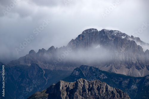 Monte Civetta seen from Marmolada, Dolomites, Italy.