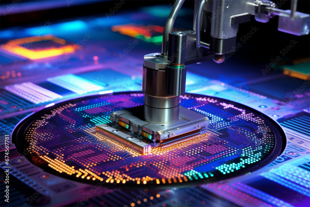 半導体のシリコンウェハの製造工場 Stock Illustration | Adobe Stock