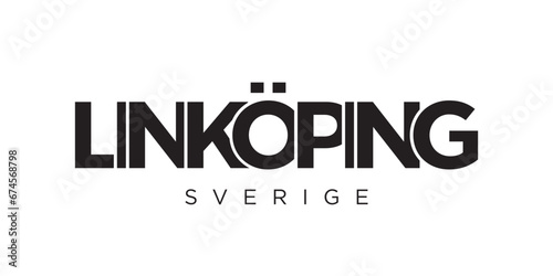 Fotografie Linkoping in the Sweden emblem