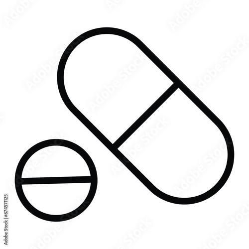 Pill capsule icon design, illustration design
