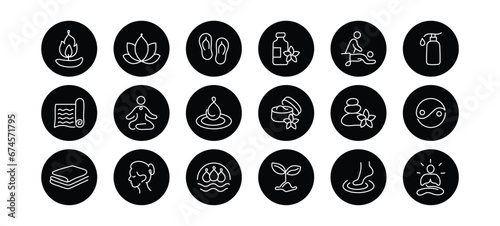 Yoga Icon Concepts - Meditation, Asanas, Relaxation, Mindfulness Symbols