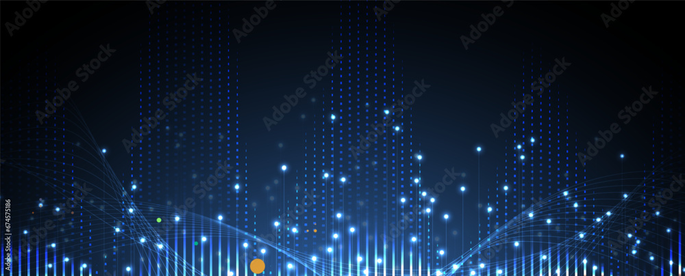 Fototapeta premium Technology abstract futuristic science background for internet business. Big data concept.