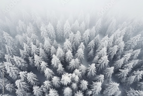 Abstract background of Winter forest covered with snow. Winter seasonal concept. © rabbit75_fot