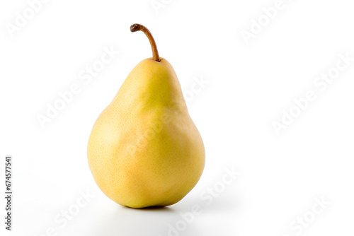 Yellow pear on a white background
