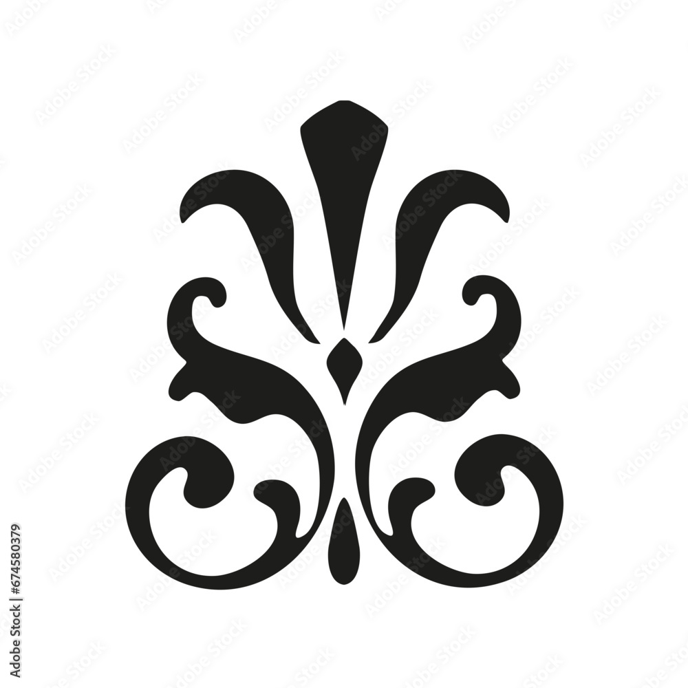 Obraz premium Palmette element symbol vector