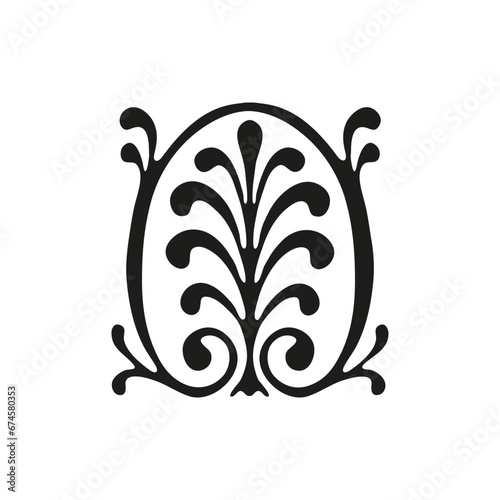 Palmette element symbol vector