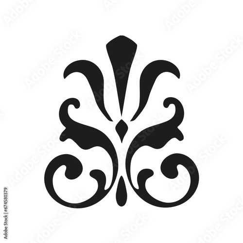 Palmette element symbol vector