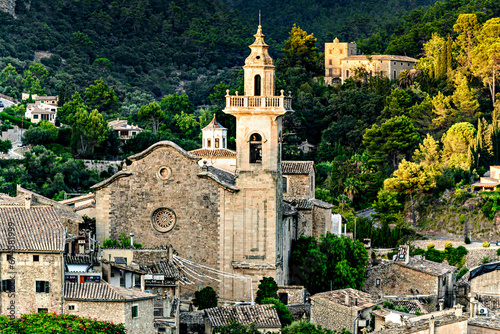 Beautiful views of the famous and picturesque town of Valldemosa Mallorca Balearic Islands Spain 