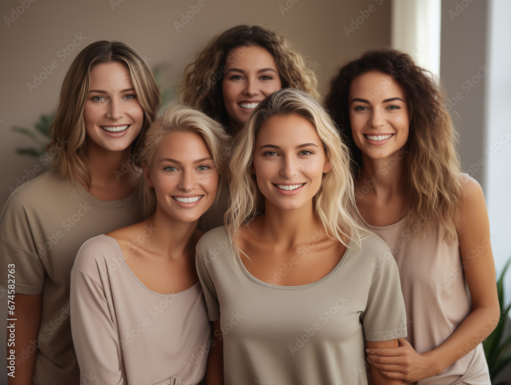 Team of beautiful women sitting in circle and feeling united and empowered. Concept of unity, support, save space for woman. Generative AI Team of beautiful women sitting in circle and feeling united and empowered. Concept of unity, support, save space for woman. Generative AI
