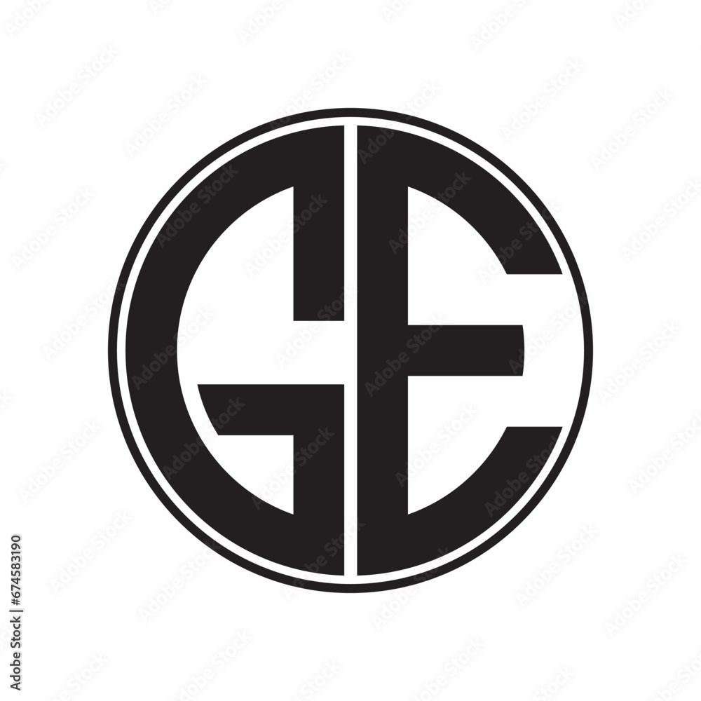 GE letter logo GE letter logo