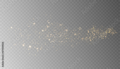 Bright Christmas glitter background design. Bokeh light effect of an explosion of flickering particles. Bright light dust png vector 