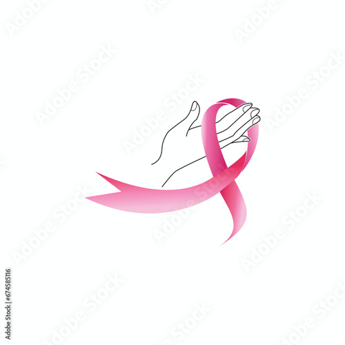 Vector breast cancer logo design icon element vector idea