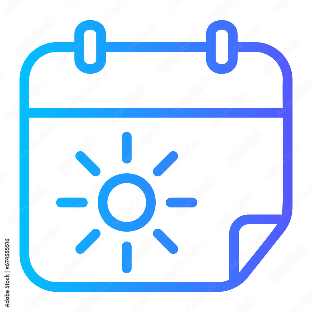 summer gradient icon