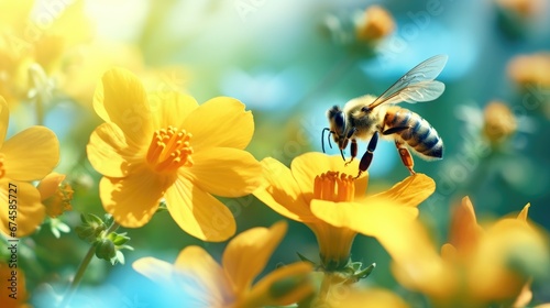 bee on yellow flower © IR-Creative