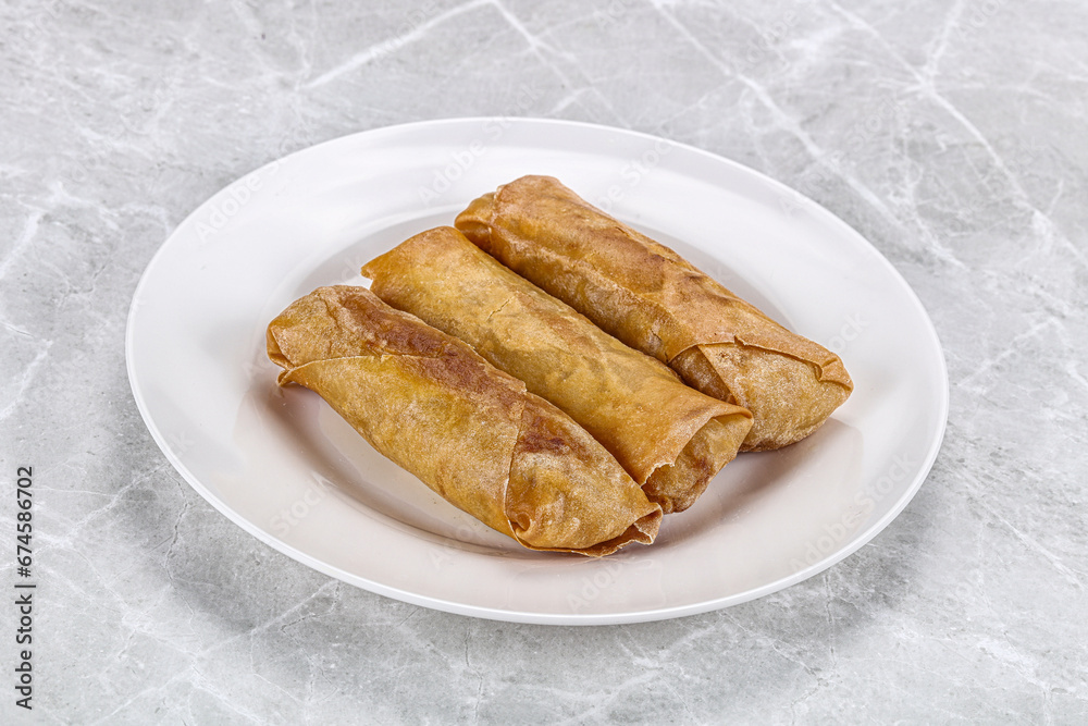 Traditional crispy fried stuffed springroll Traditional crispy fried stuffed springroll