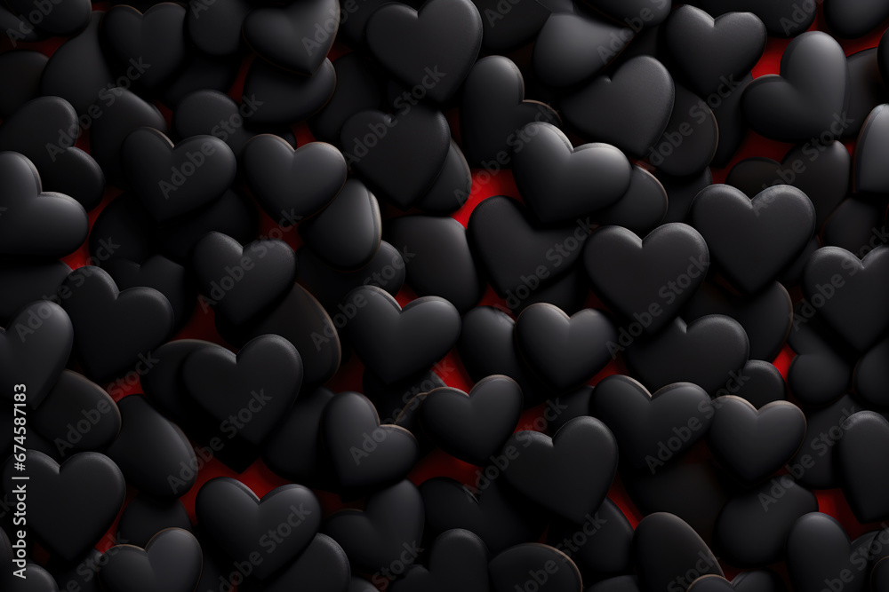 Obraz premium Heap from many small hearts. Valentine day