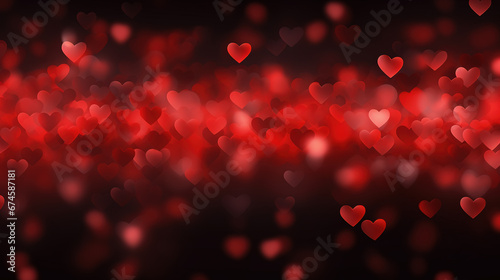 Heap from many small hearts. Valentine day