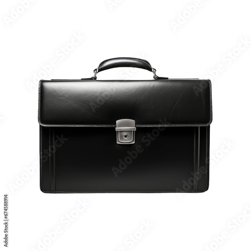 Leather Briefcase, on transparent background