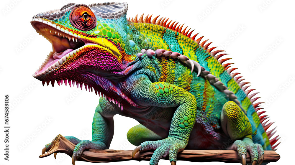 Colorful chameleon Ai Generative Colorful chameleon Ai Generative