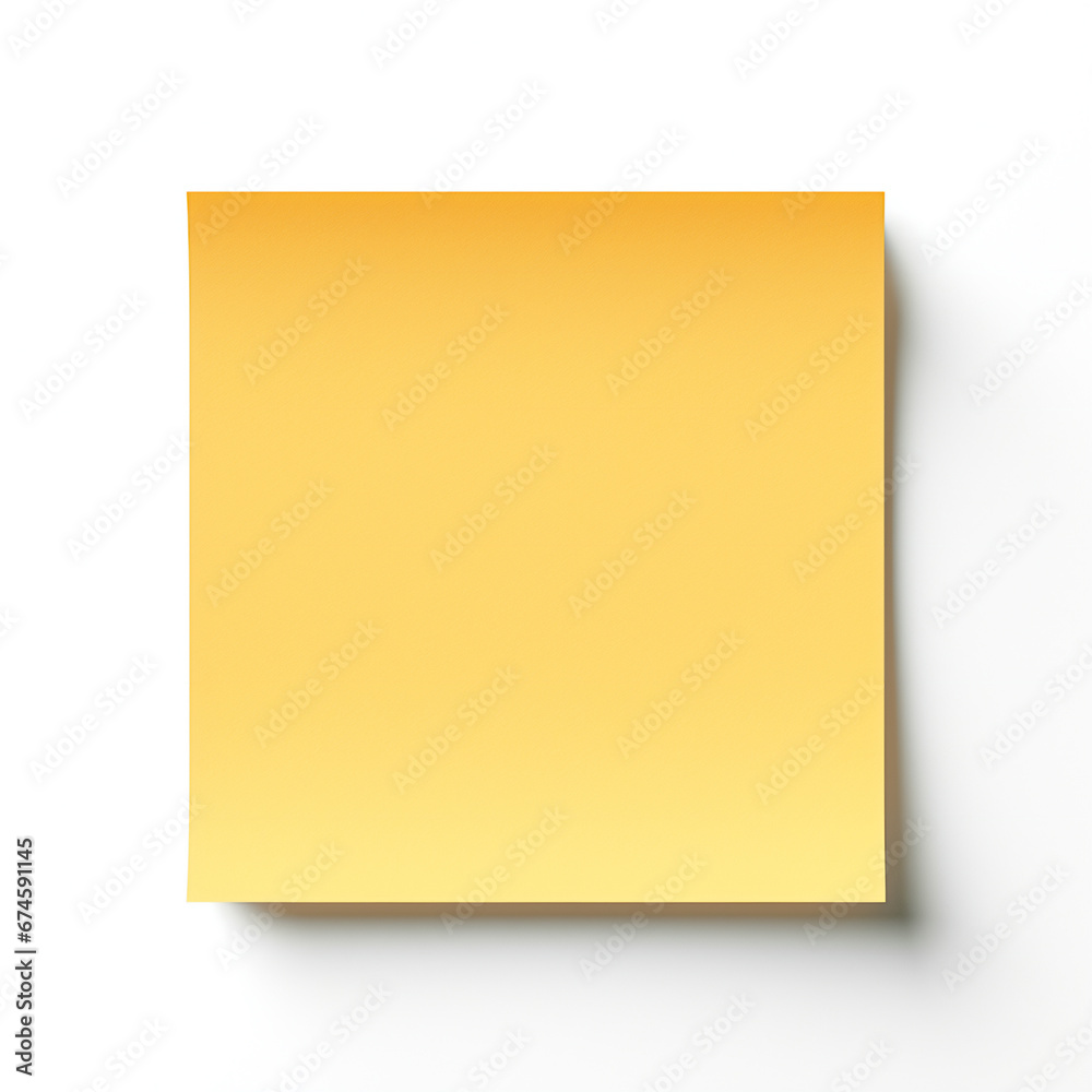 blank sticky note isolated on white background, AI Generative. blank sticky note isolated on white background, AI Generative.