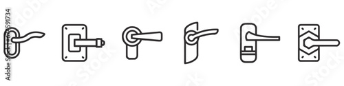 Set of door knobs. EPS 10