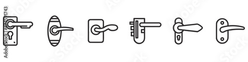Set of door knobs. EPS 10