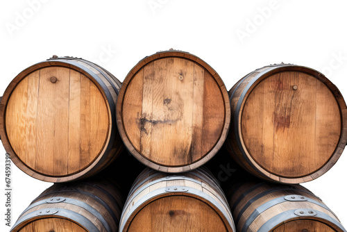  Wiskey Barrel on White Transparent Background 