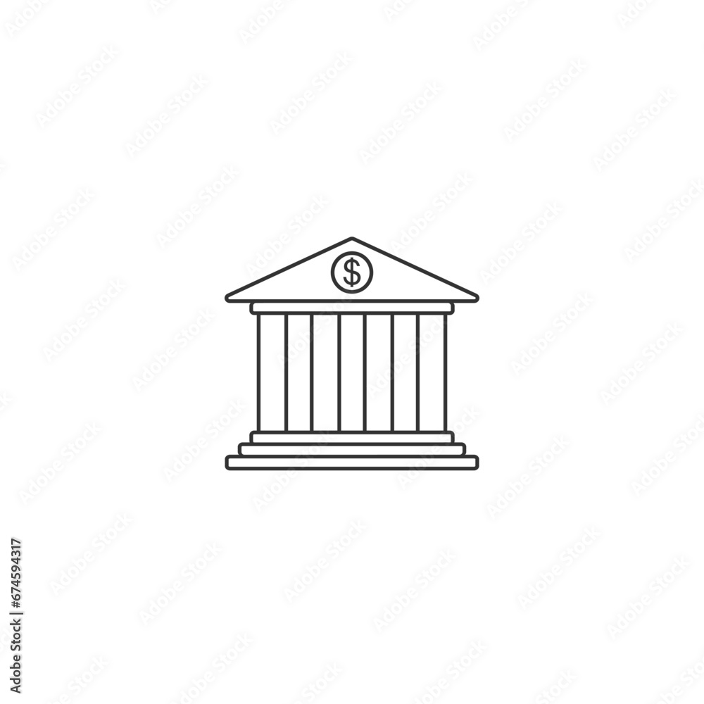 Bank icon symbol on white background. Vector Bank icon symbol on white background. Vector